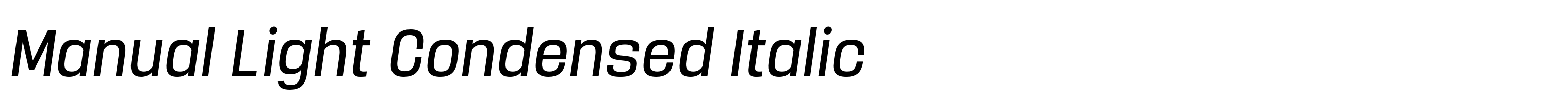 Manual Light Condensed Italic